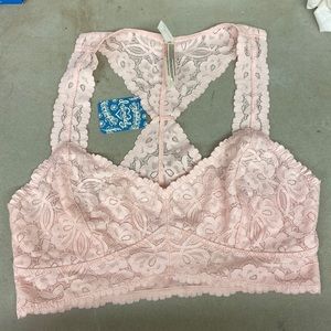 Free People Pink Lace Bralette